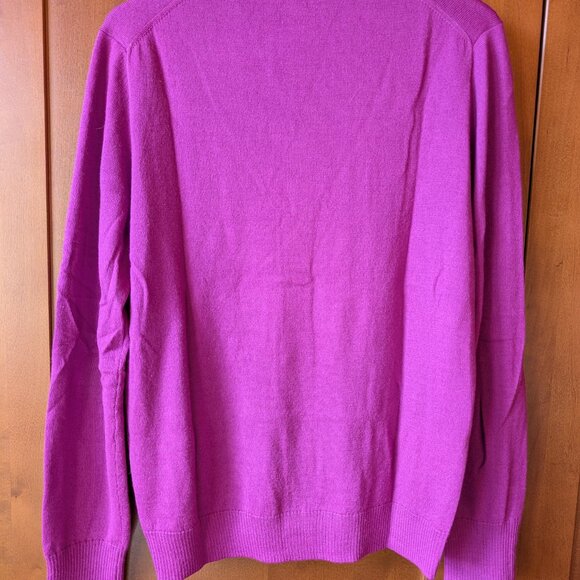 J Crew Merino Wool Cardigan with Velvet Trim - Picture 2 of 7